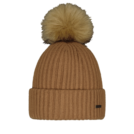 Barts Kenzie Beanie con Pompon in Pelliccia Sintetica  