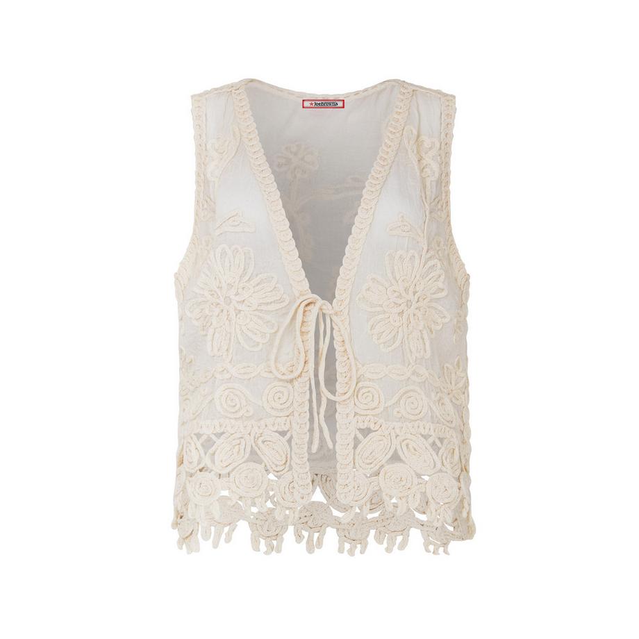 Joe Browns Veston Sans Manches Boho Brodé avec Fermeture à Nouer  