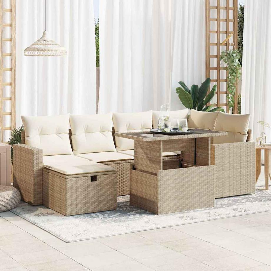 VidaXL set divano da giardino Polirattan  