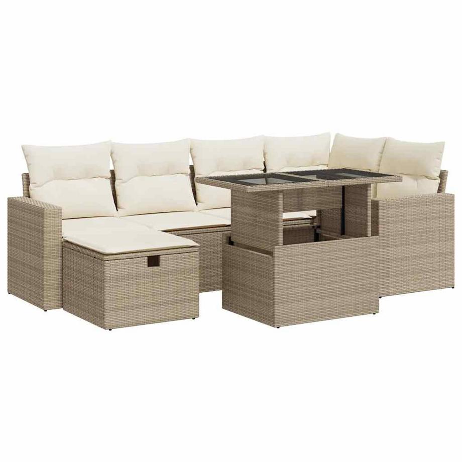 set divano da giardino Polirattan
