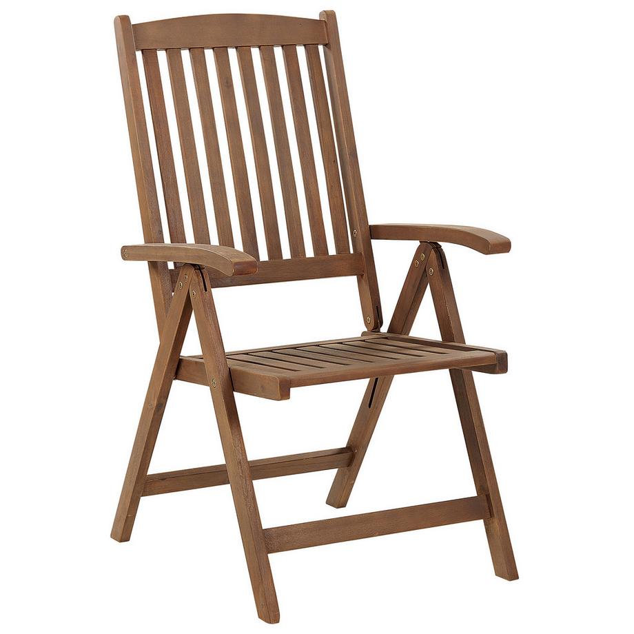 Beliani Gartentisch mit Stühlen aus Akazienholz  AMANTEA  