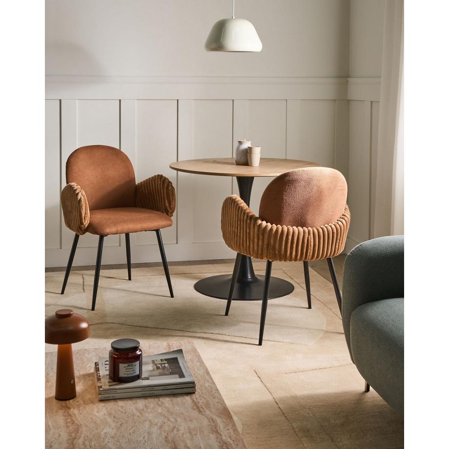 Beliani Set di 2 sedie da pranzo en Tessuto  AMITY  