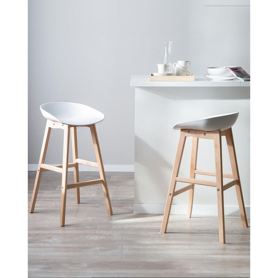 Beliani Set mit 2 Barstühlen aus Polypropylen  MICCO  