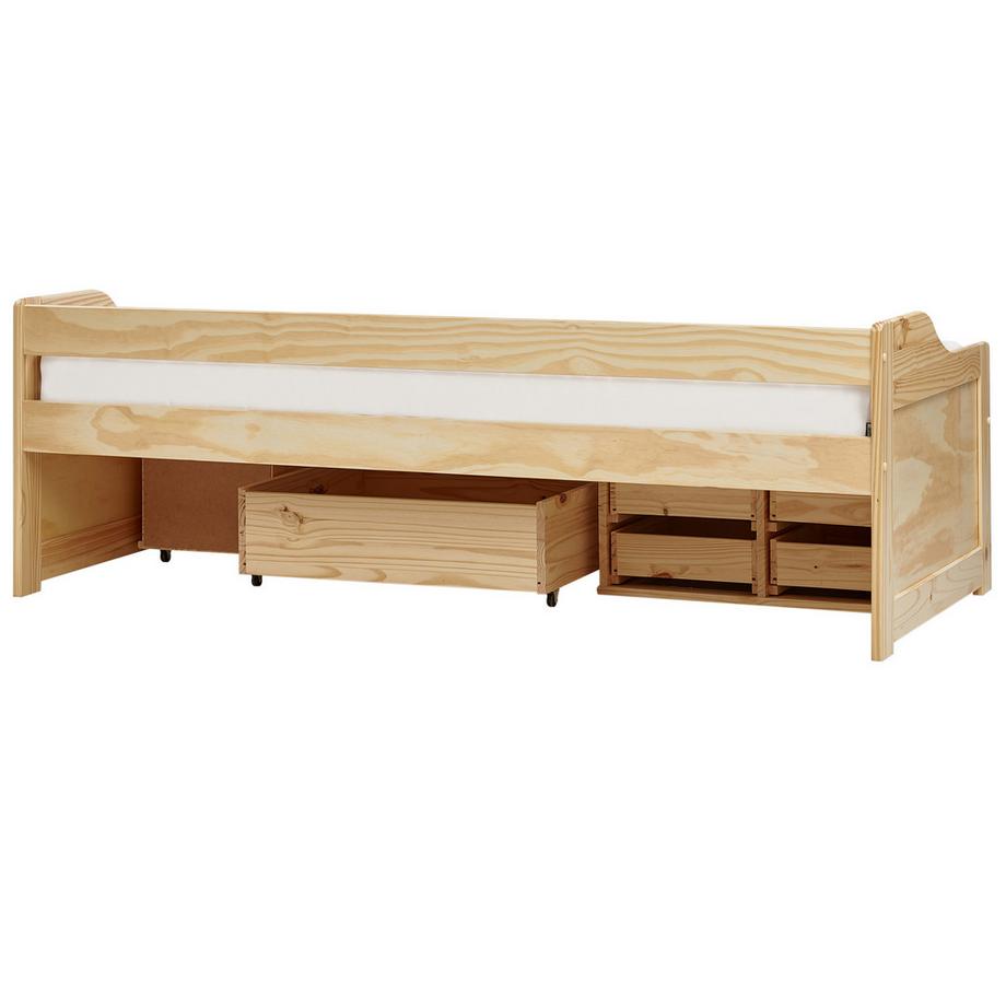 Beliani Lit de jour avec rangement en Bois de pin  ROYVILLE  