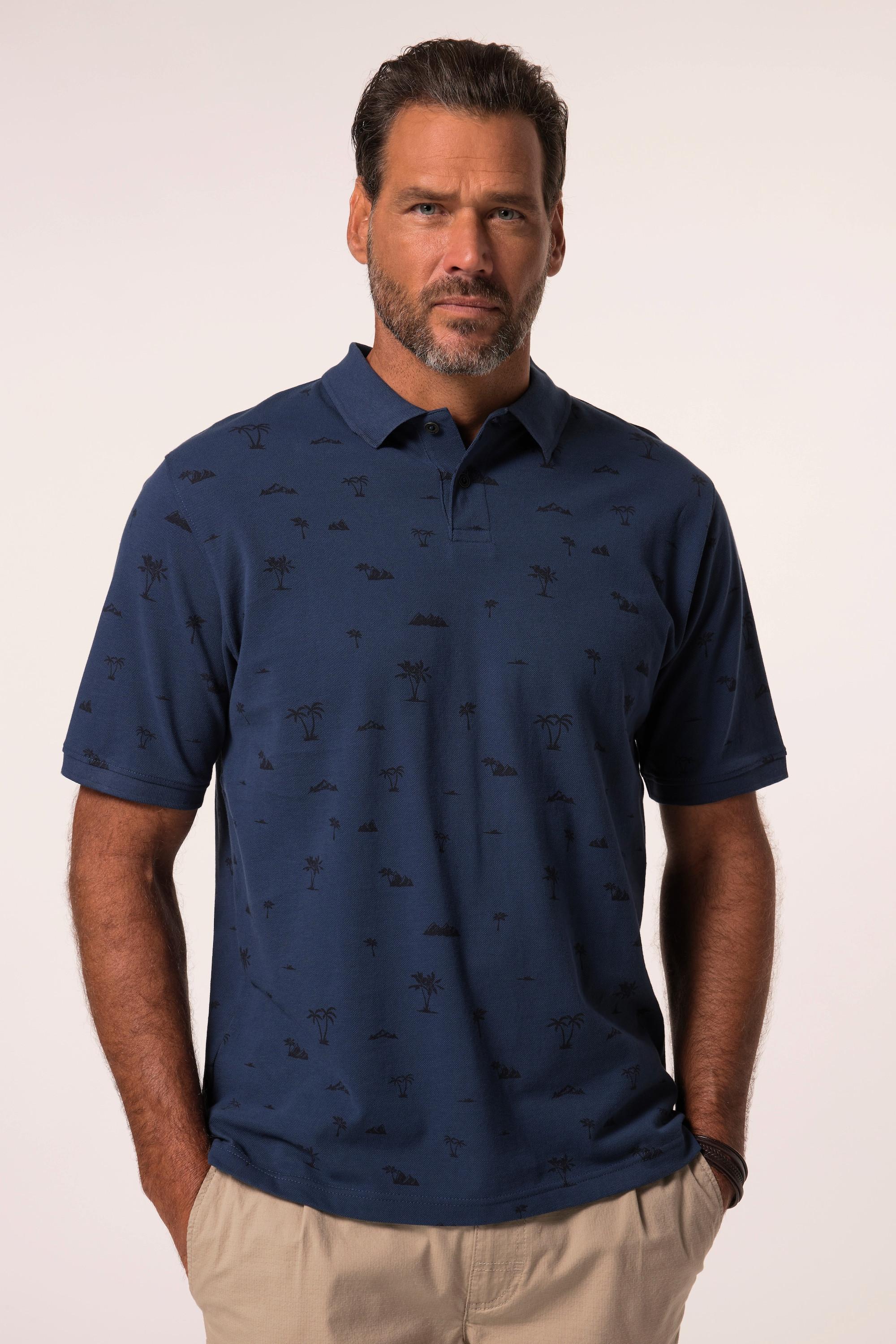 JP1880 Piqué Halbarm Poloshirt Alloverdruck  