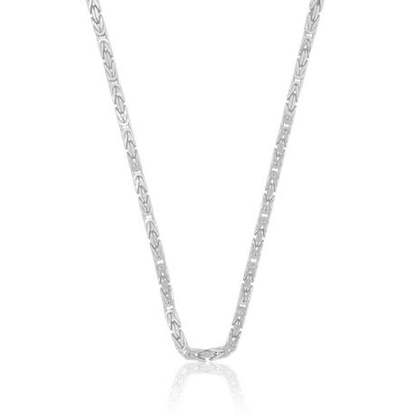 MUAU Schmuck  Collier Collier du roi en or blanc 750, 2.3mm, 45cm 