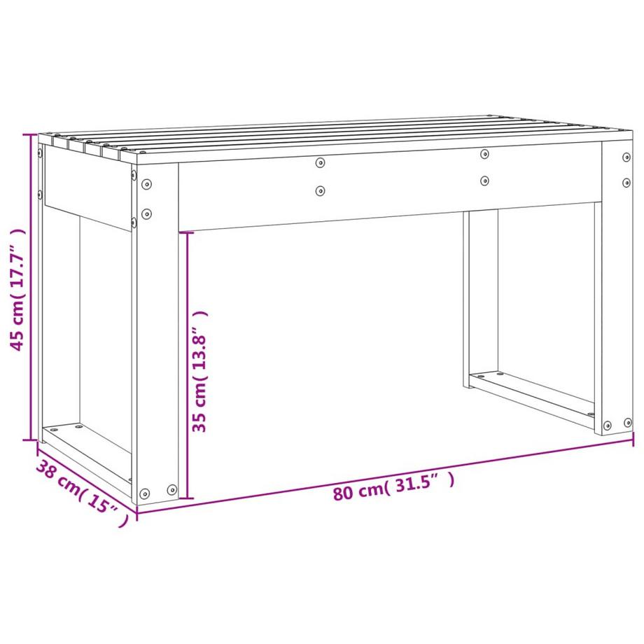 VidaXL Banc de jardin bois de pin  