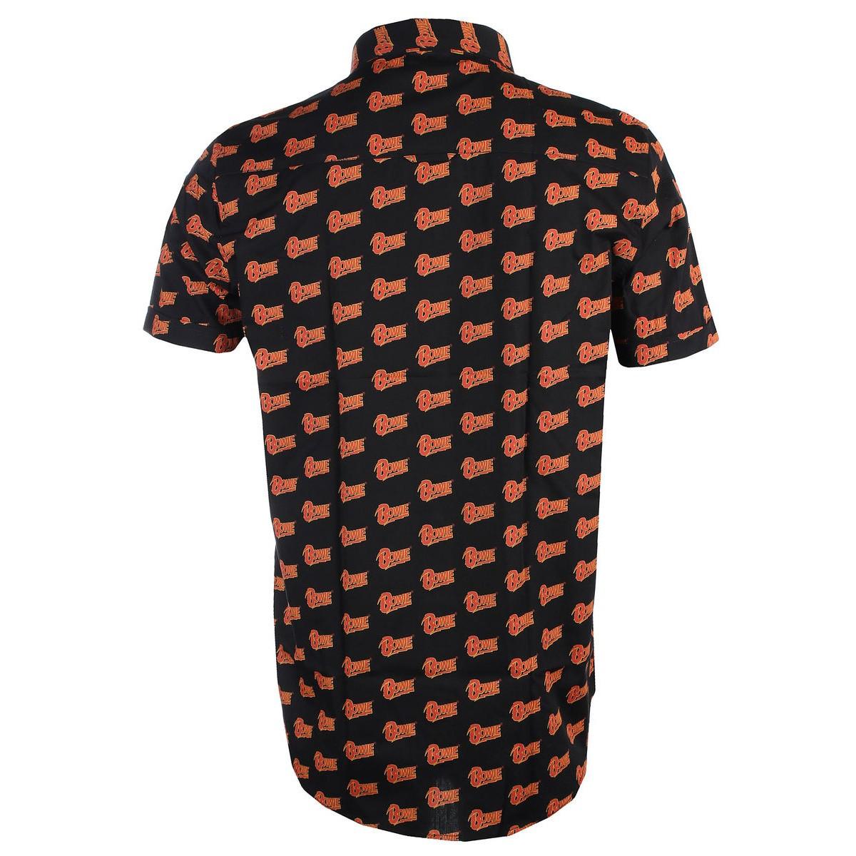 David Bowie Logo Print Kurzarmhemd  
