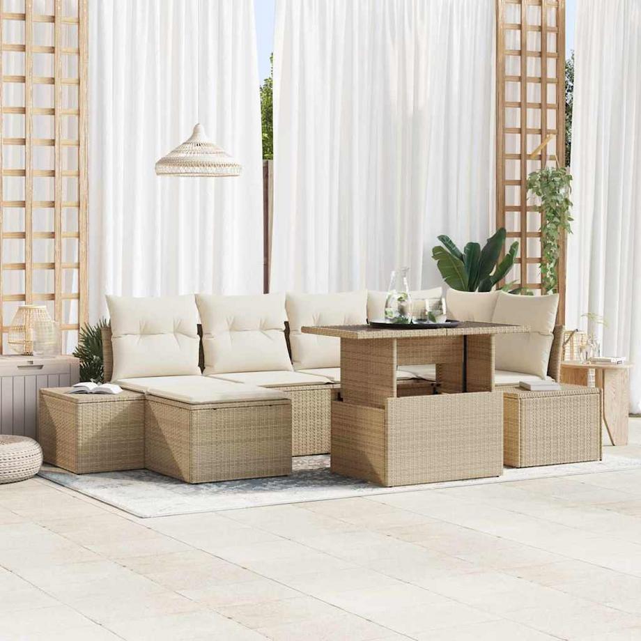 VidaXL Set di divani da esterno Polyrattan  