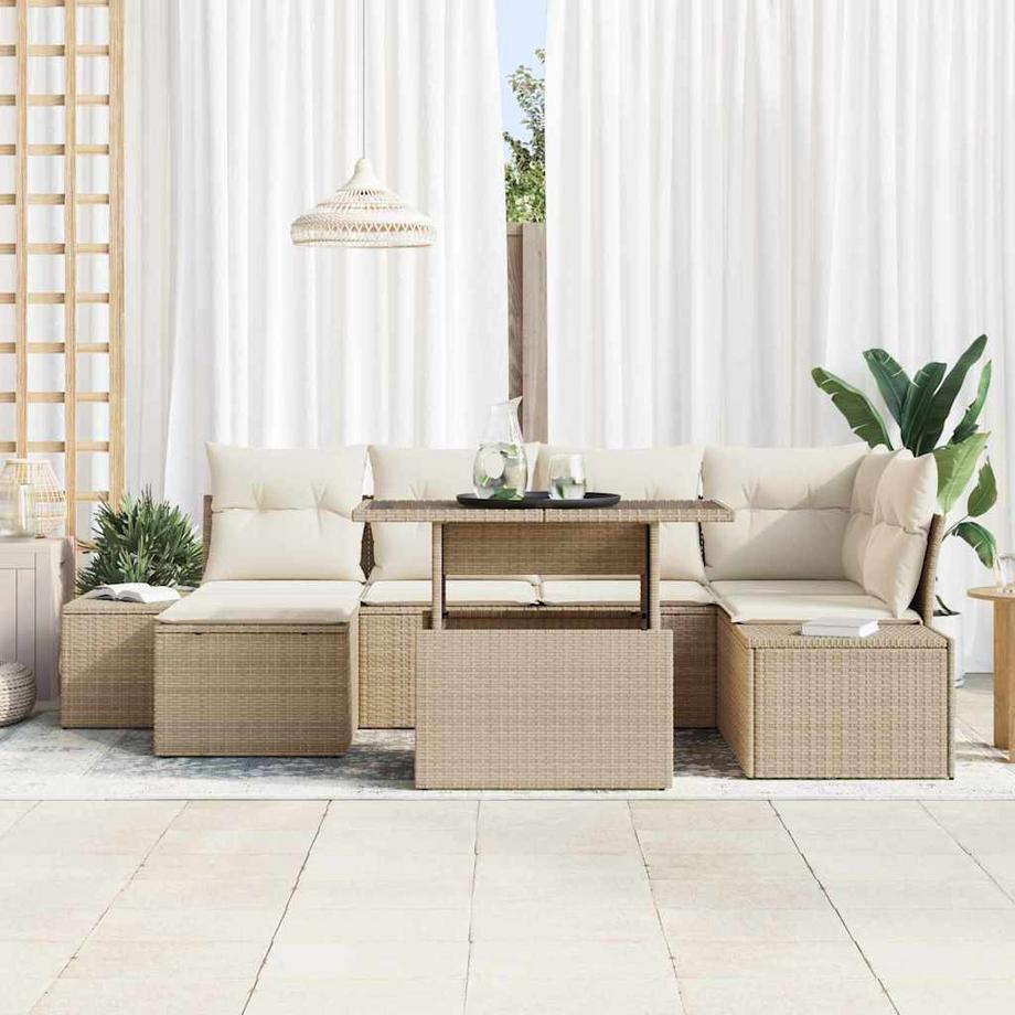 VidaXL Set di divani da esterno Polyrattan  