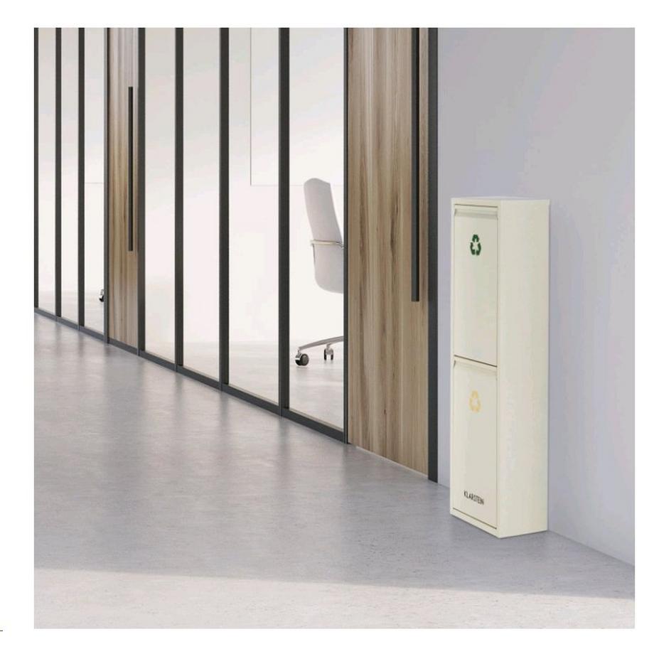 Klarstein  Ordnungshüter 2 Mülleimer - Creme 