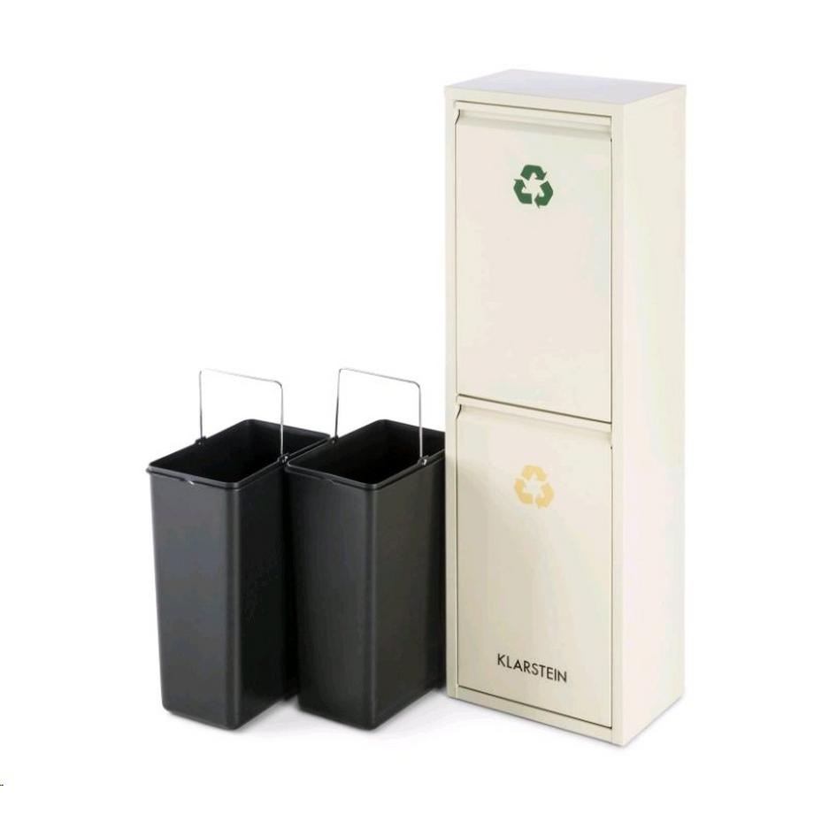 Klarstein  Ordnungshüter 2 Mülleimer - Creme 