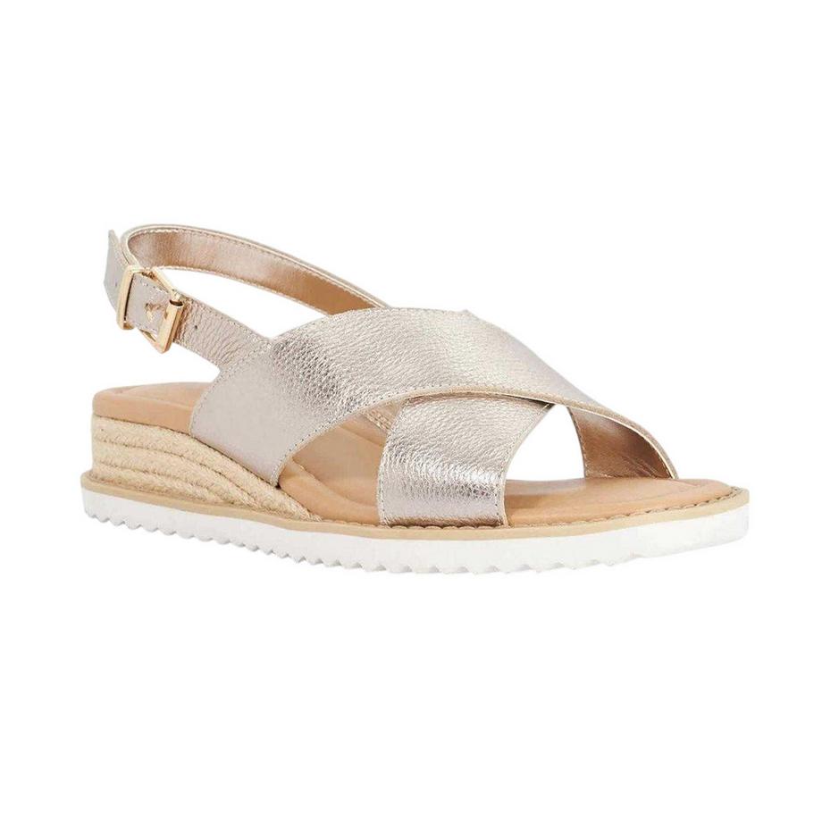 Dune London Sandales Lemesos Cuir Plat  