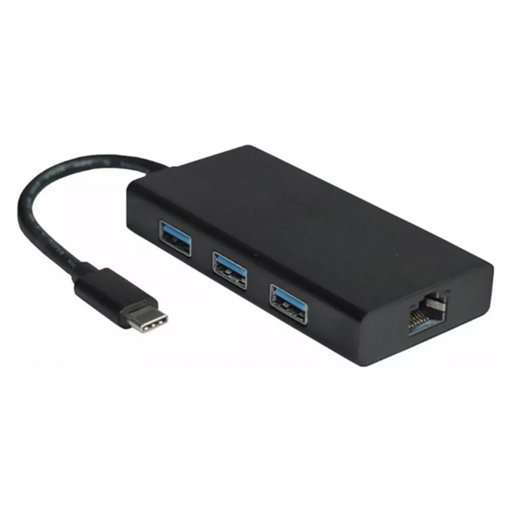 VALUE Convertisseur USB-C - Gigabit Ethernet + Hub