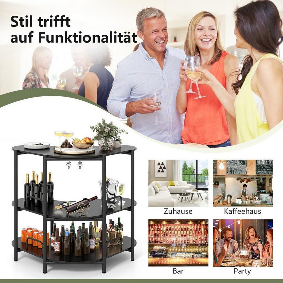 Northix Stehtisch mit Glashaltern  