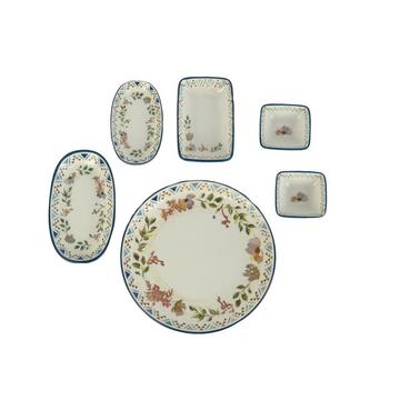 Ensembles de vaisselle - Spring - 11 pièces - 6 Personnes - Porcelaine
