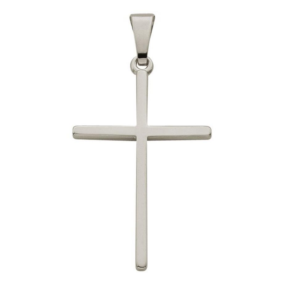 Anhänger Kreuz Weissgold 750, 27x15mm
