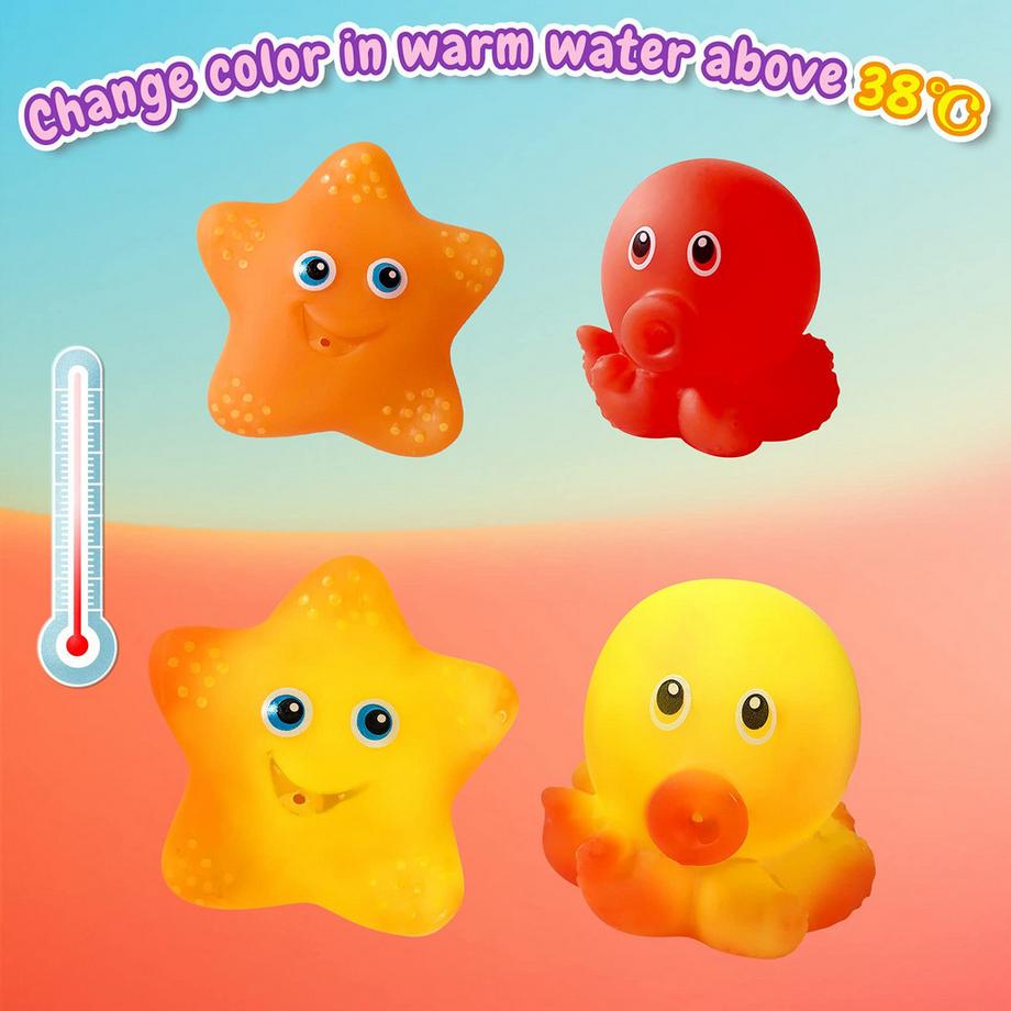 Activity-board  Jouets de bain pour bébés et enfants, jouets de bain à éclaboussures, jouets aquatiques avec filet de pêche pour la douche et la natation 