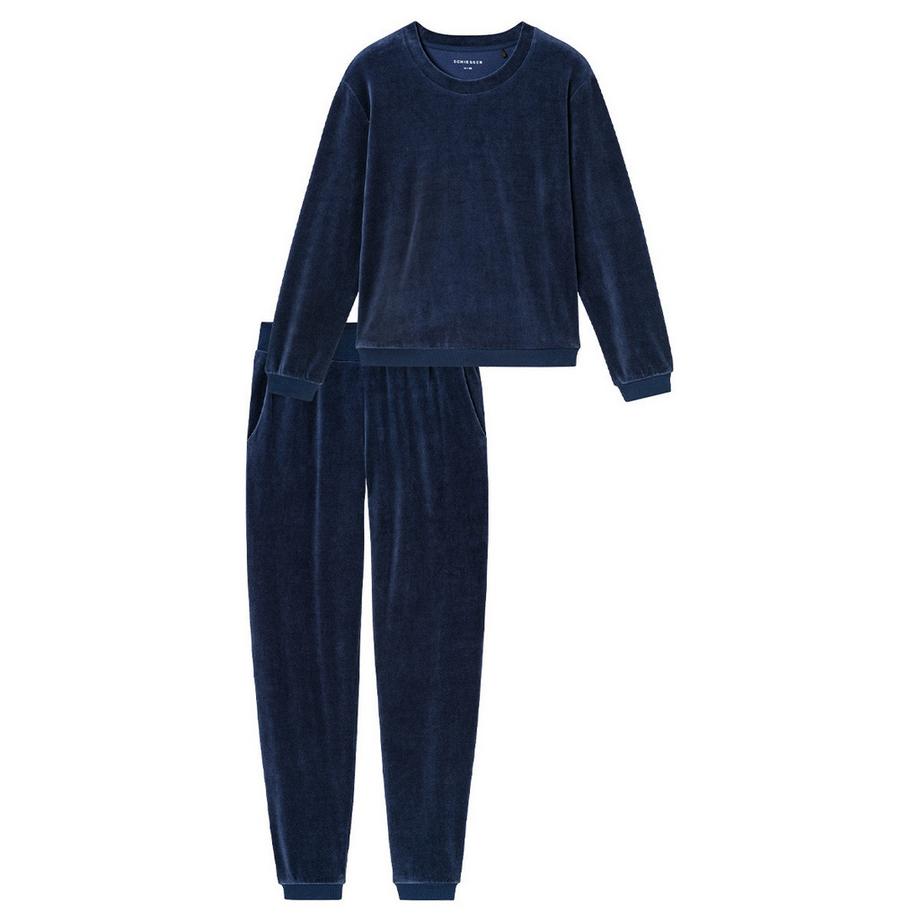 Schiesser Casual Velour Schlafanzug  