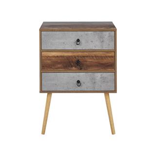 Beliani Commode à 3 tiroirs en Panneau de particules de bois Rustique BATLEY  