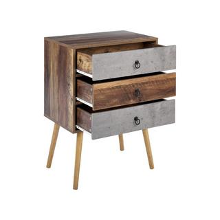 Beliani Commode à 3 tiroirs en Panneau de particules de bois Rustique BATLEY  