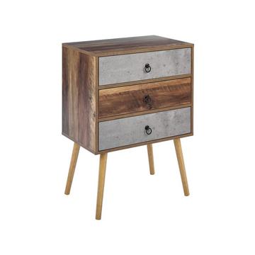 Commode à 3 tiroirs en Panneau de particules de bois Rustique BATLEY