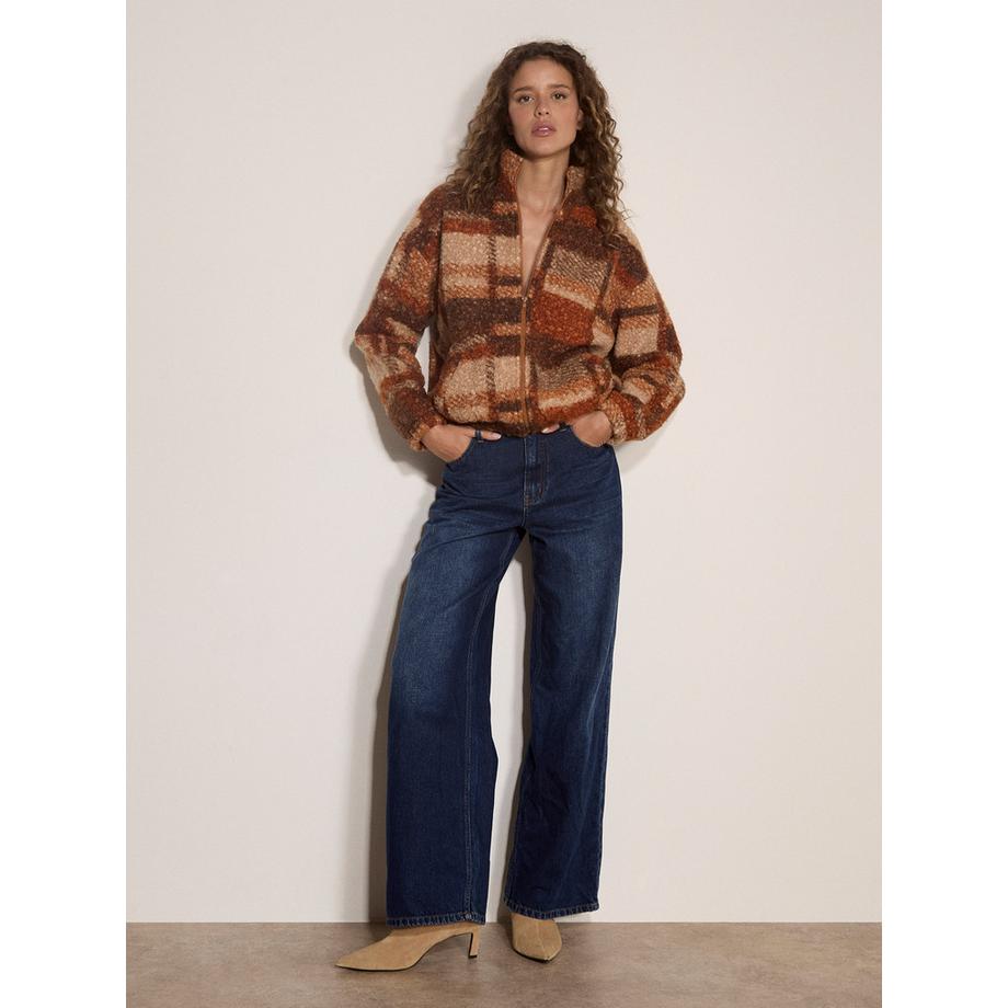 APRICOT Veste à carreaux en bouclé doux  