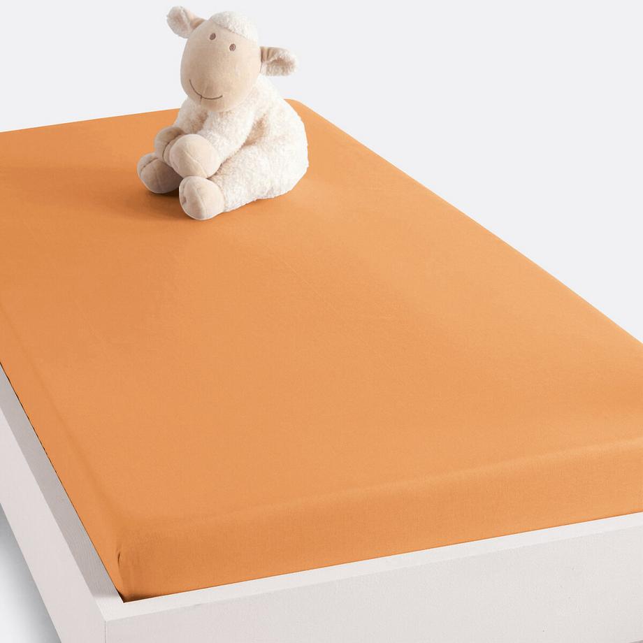 Drap housse enfant uni en polycoton