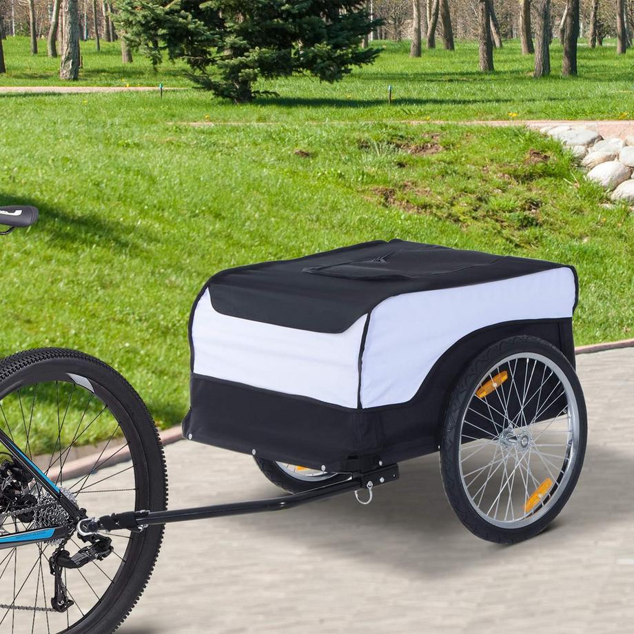 Northio 40 Kg Belastbarkeit, Handwagen, Weiß+Schwarz, Stahl Oxford, 140X77X65Cm  