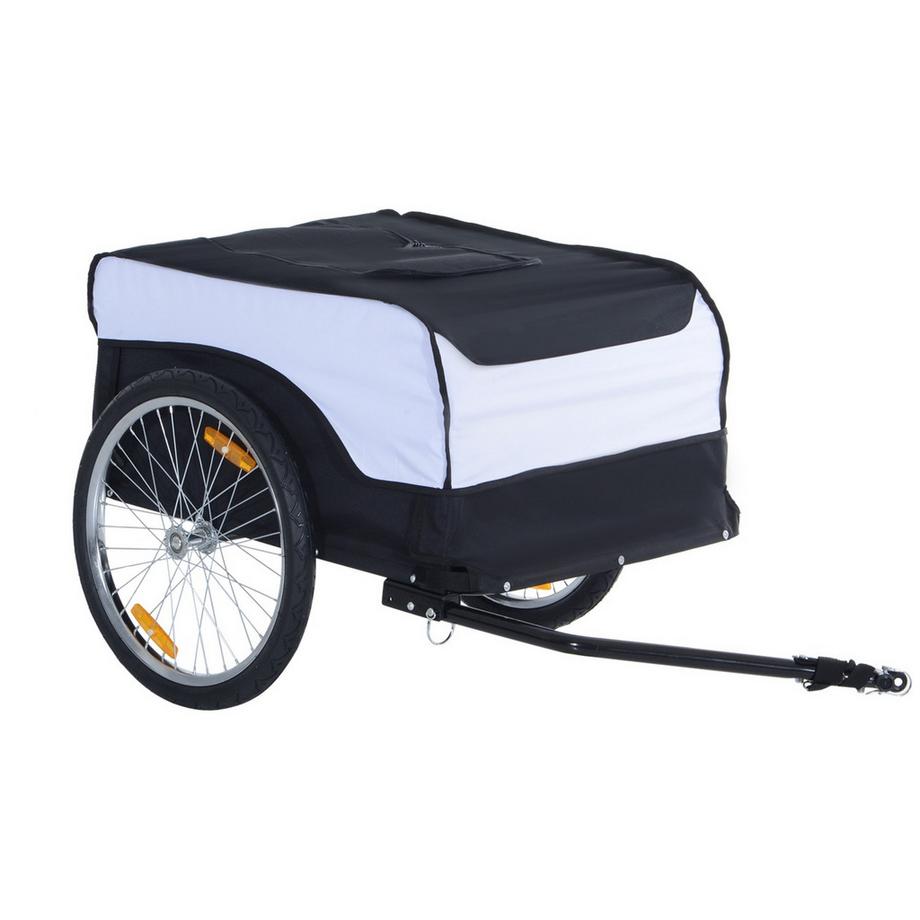 40 Kg Belastbarkeit, Handwagen, Weiß+Schwarz, Stahl Oxford, 140X77X65Cm