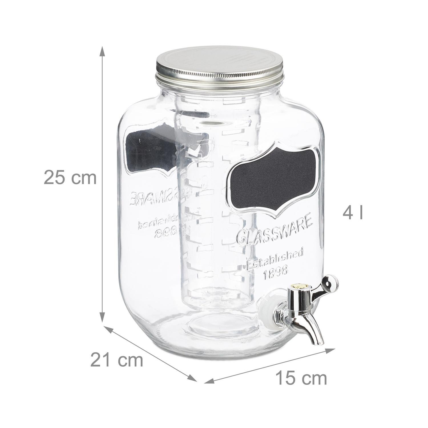 Northix Distributore di bevande con inserto per frutta 4 L  