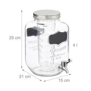 Northix Distributore di bevande con inserto per frutta 4 L  