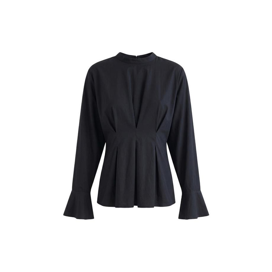 Roberta Rossi Blusa a maniche lunghe con orlo a campana e maniche a campana  
