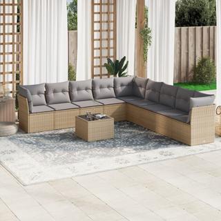 VidaXL set divano da giardino Polirattan  