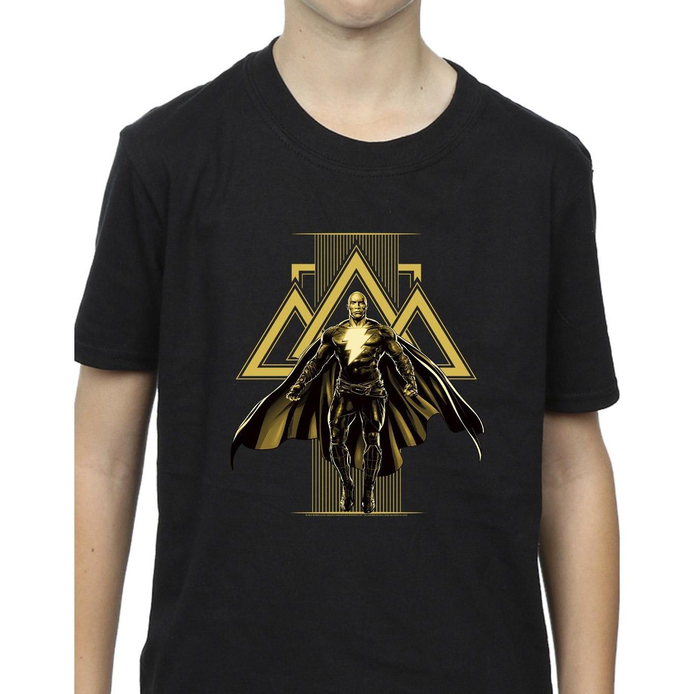 DC COMICS  Tshirt BLACK ADAM RISING GOLDEN SYMBOLS 