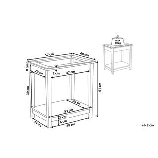 Beliani Beistelltisch aus MDF-Platte Skandinavisch ATTU  