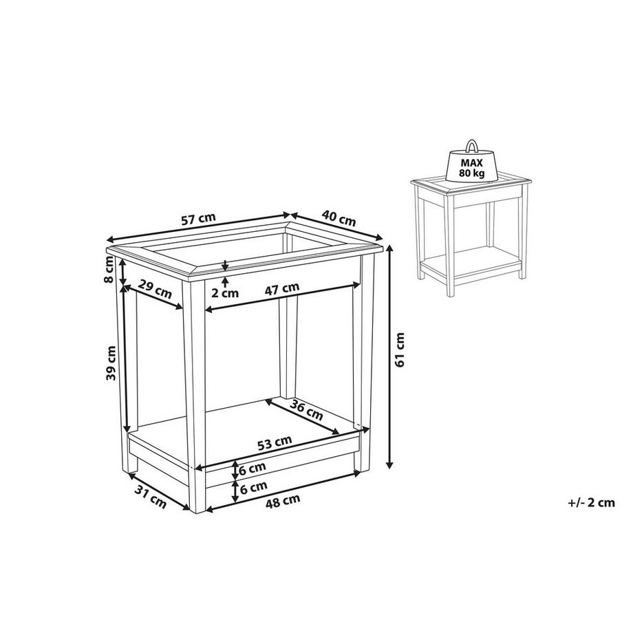 Beliani Beistelltisch aus MDF-Platte  ATTU  