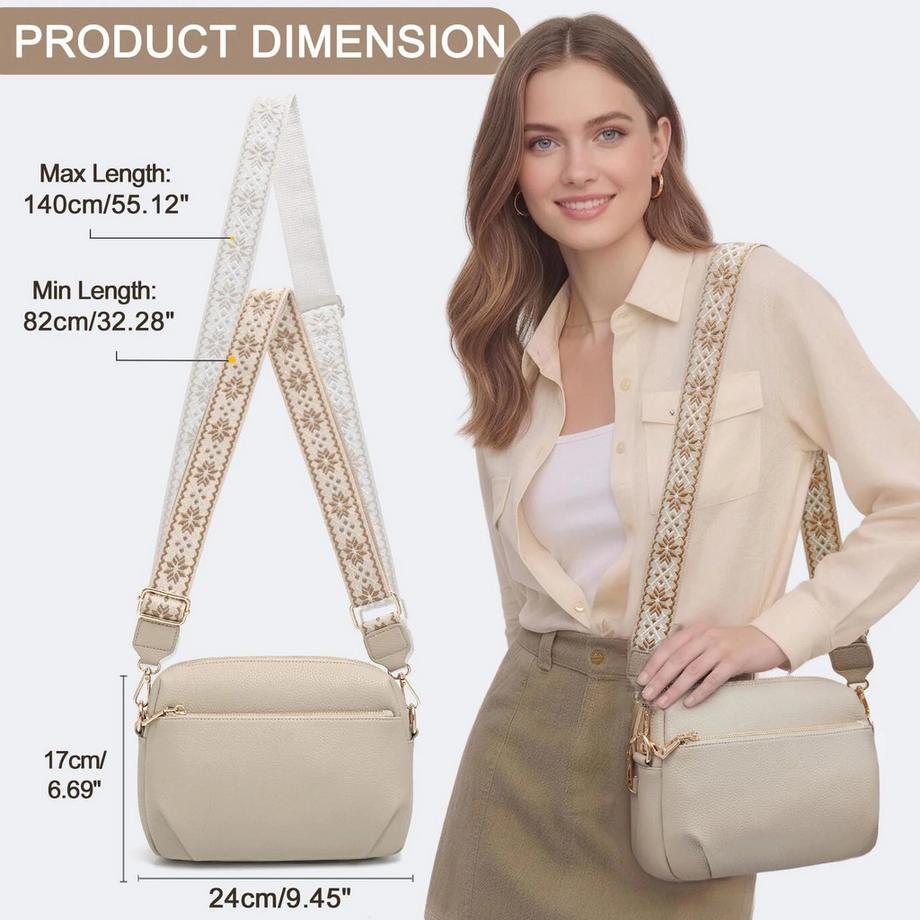 Only-bags.store Borsa a Tracolla Antifurto con Blocco RFID  