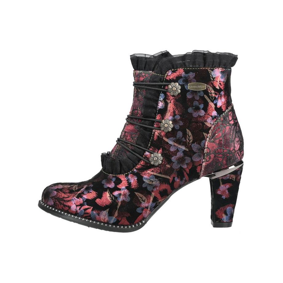 Laura Vita Bottines à imprimé floral avec volants  