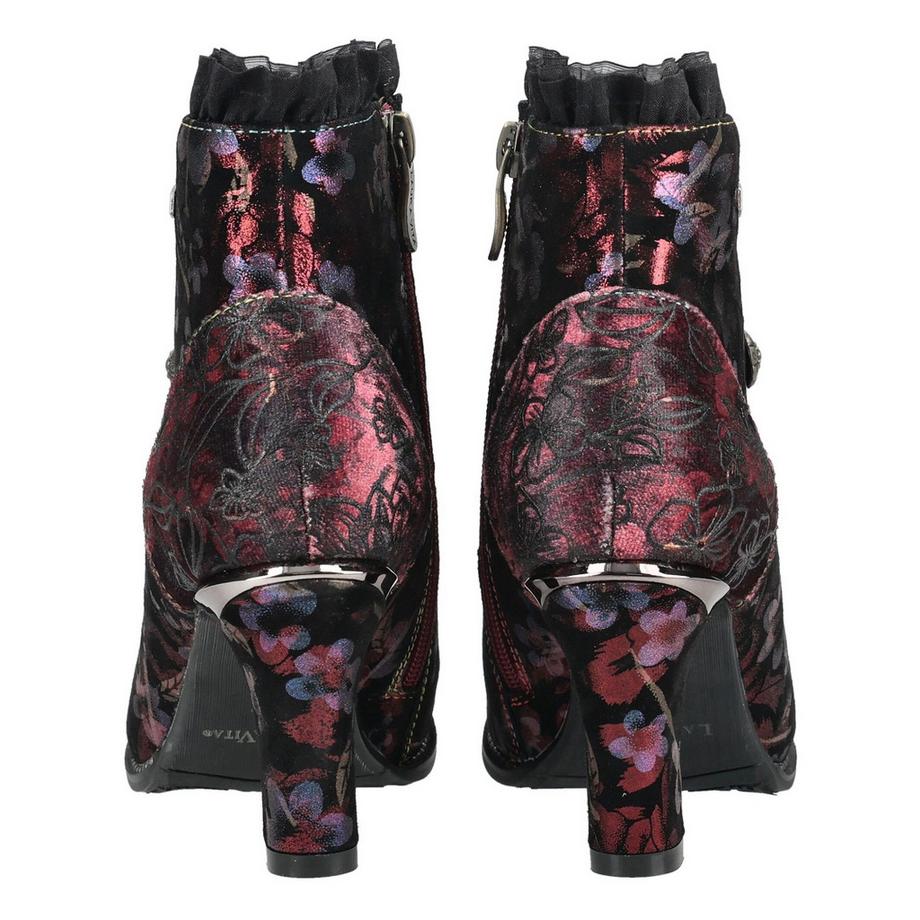 Laura Vita Bottines à imprimé floral avec volants  