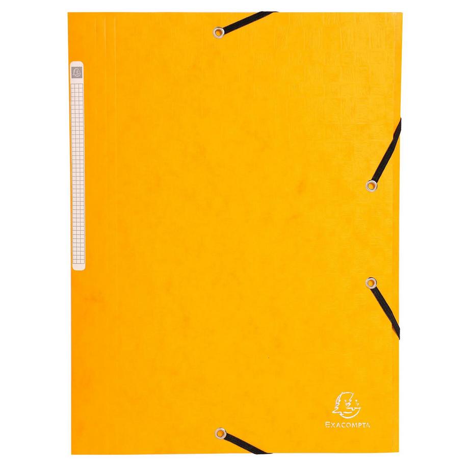 Exacompta Chemises à élastiques carte lustrée 3 rabats monobloc - x 50  