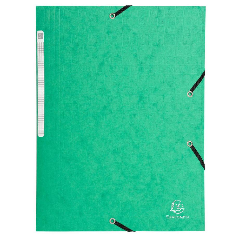 Exacompta Chemises à élastiques carte lustrée 3 rabats monobloc - x 50  