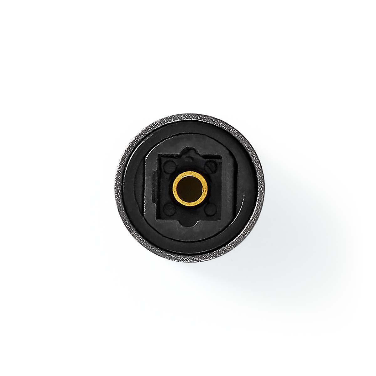 Nedis  TosLink Adapter | TosLink Buchse | TosLink Buchse | Gerade | Metall | Grau mit Metall | 1 Stk. | Box 