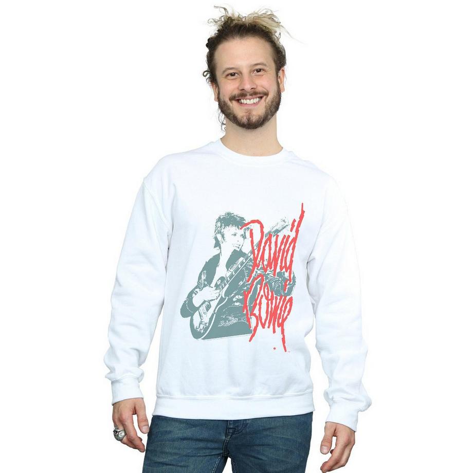 David Bowie Guitare Imprimé Sweatshirt  
