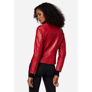 RICANO  Veste en cuir s Abigale, style classique en cuir d'agneau ultra doux 