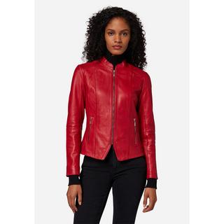 RICANO  Veste en cuir s Abigale, style classique en cuir d'agneau ultra doux 