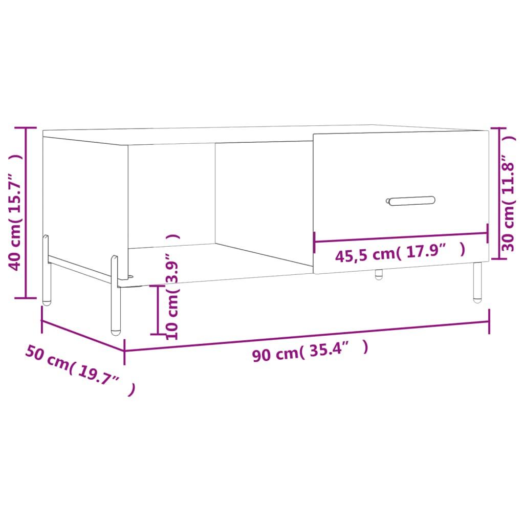 VidaXL Table basse bois d'ingénierie  