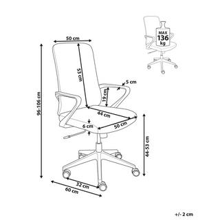 Beliani Chaise de bureau en Polyester Rétro EXPERT  