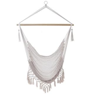 Intirilife Fauteuil suspendu en coton macramé  