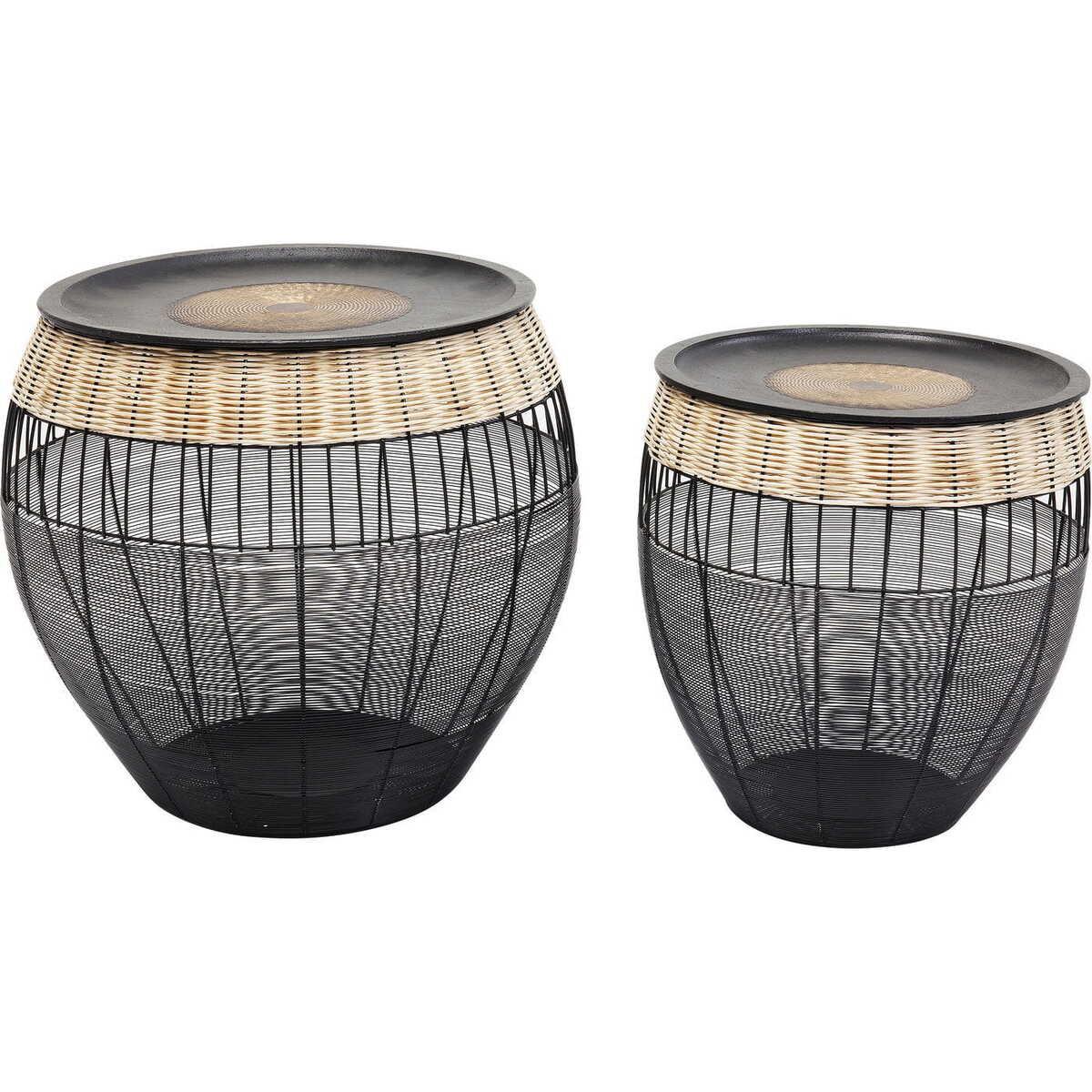 KARE Design Beistelltisch African Drums (2/Set)  